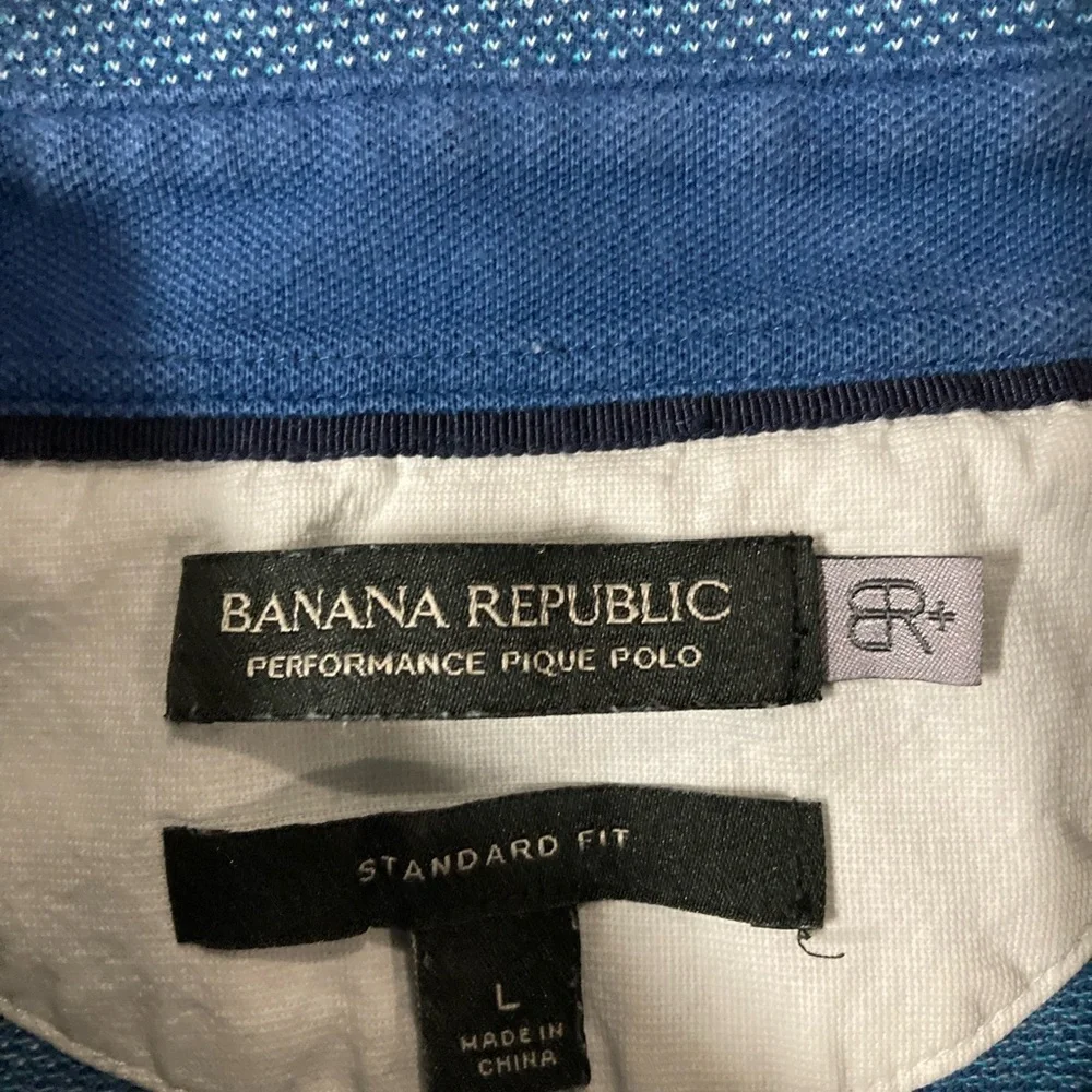 Banana Republic Men’s Large Standard Fit Performance Pique Polo‎ Shirt